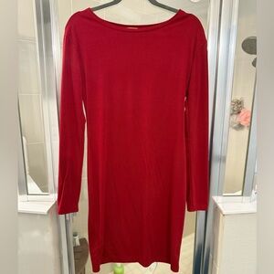 Piko 1988 Vibrant Red Long Sleeve Dress